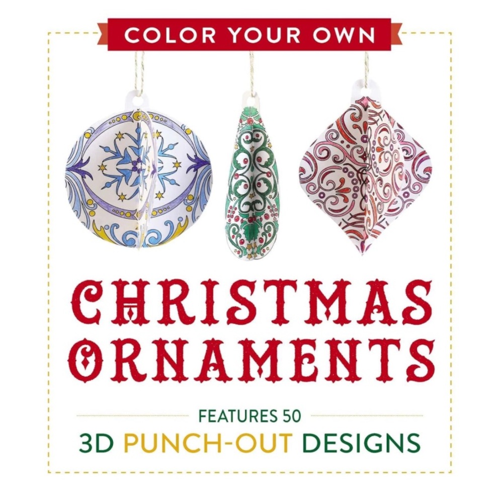 Color Your Own Christmas Ornaments: Features 50 3D Punch-Out Designs BOOK